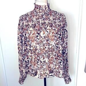 NWT! House of Harlow 1960 Floral Print Chiffon Blouse Size Medium
